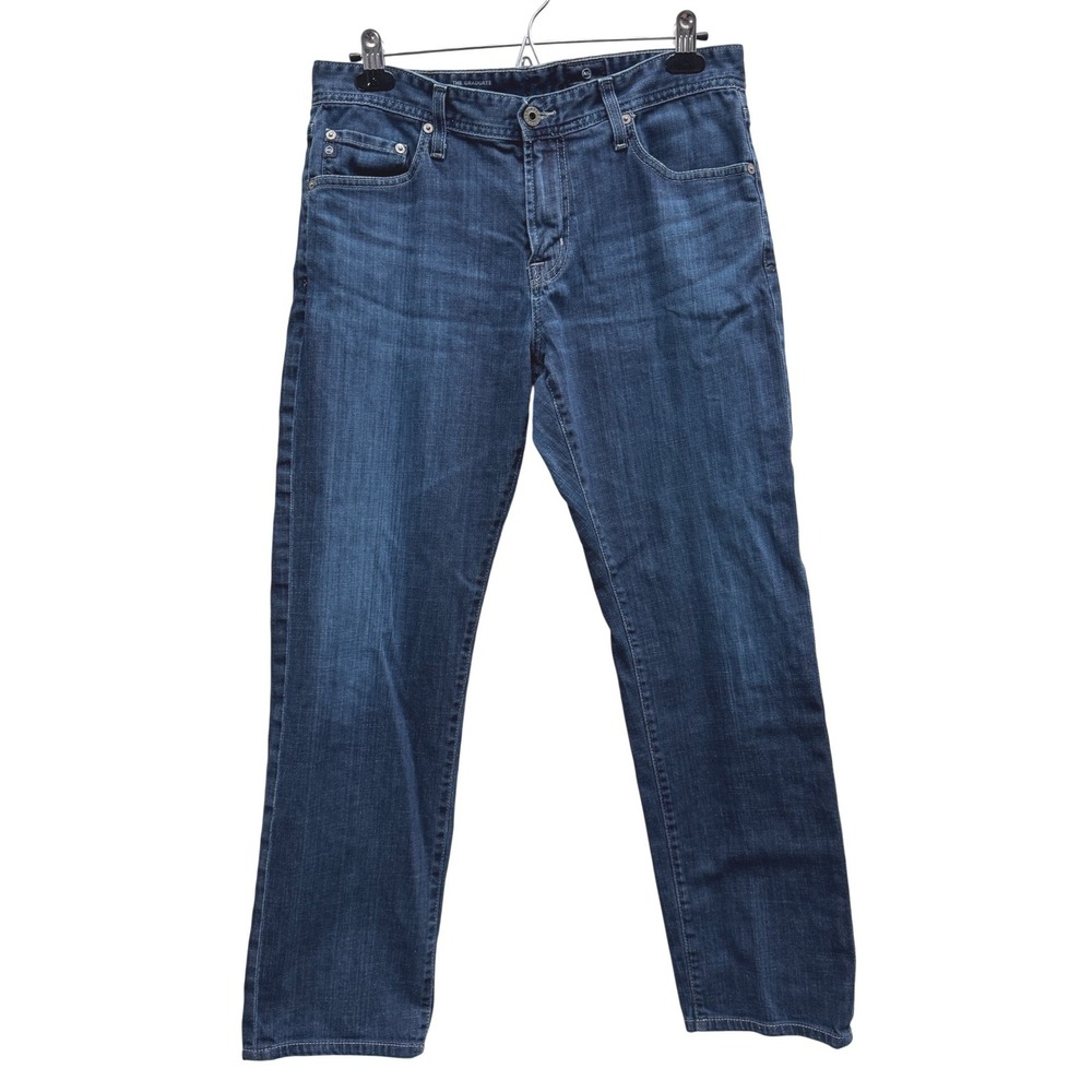 AG Adriano Goldschmied The Graduate Tailored Leg Dark Wash Size 32 Denim Jeans - Picture 2 of 7